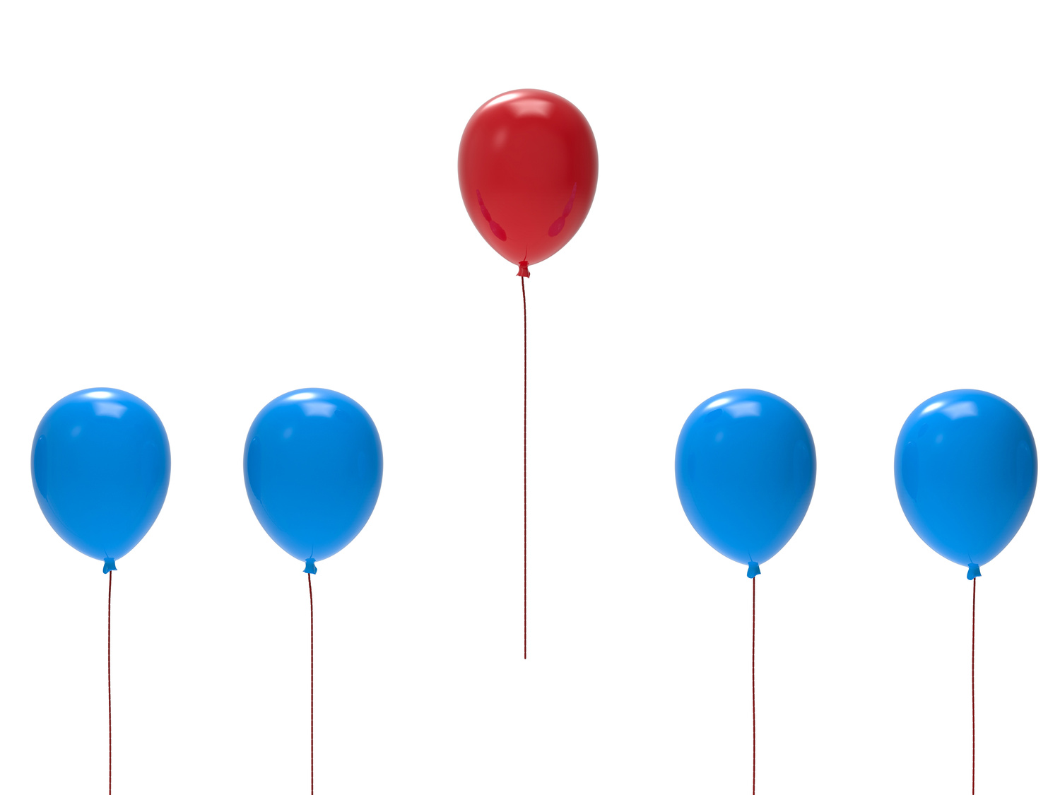 Leadership Concept with Red Balloon