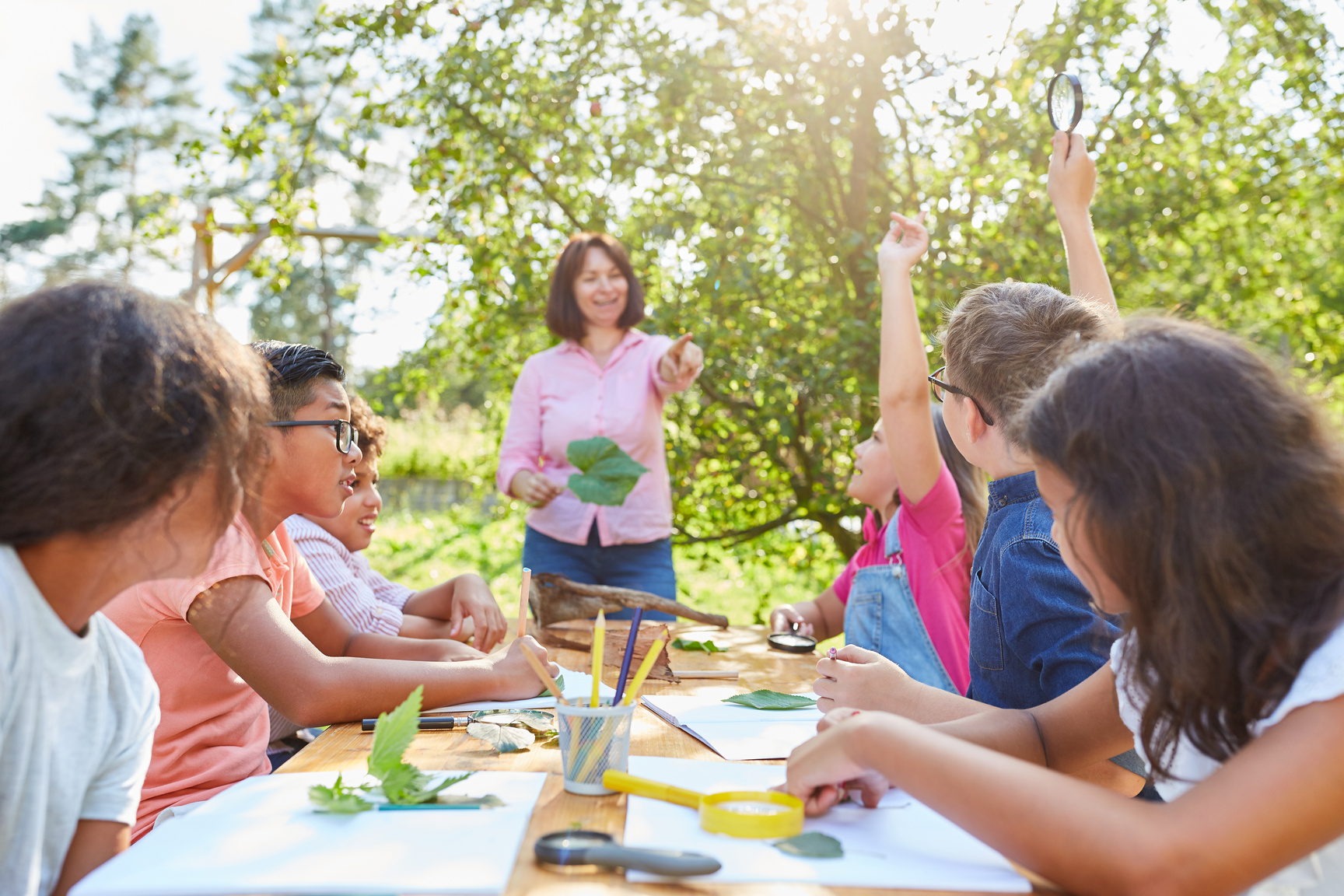 Children Answer Questions in Summer School