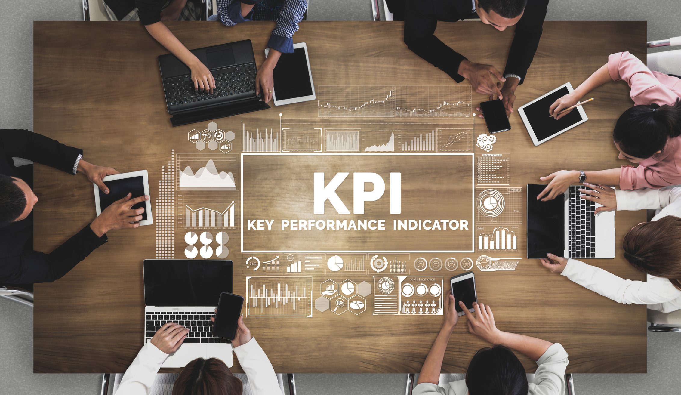 KPI Key Performance Indicator for Business Concept