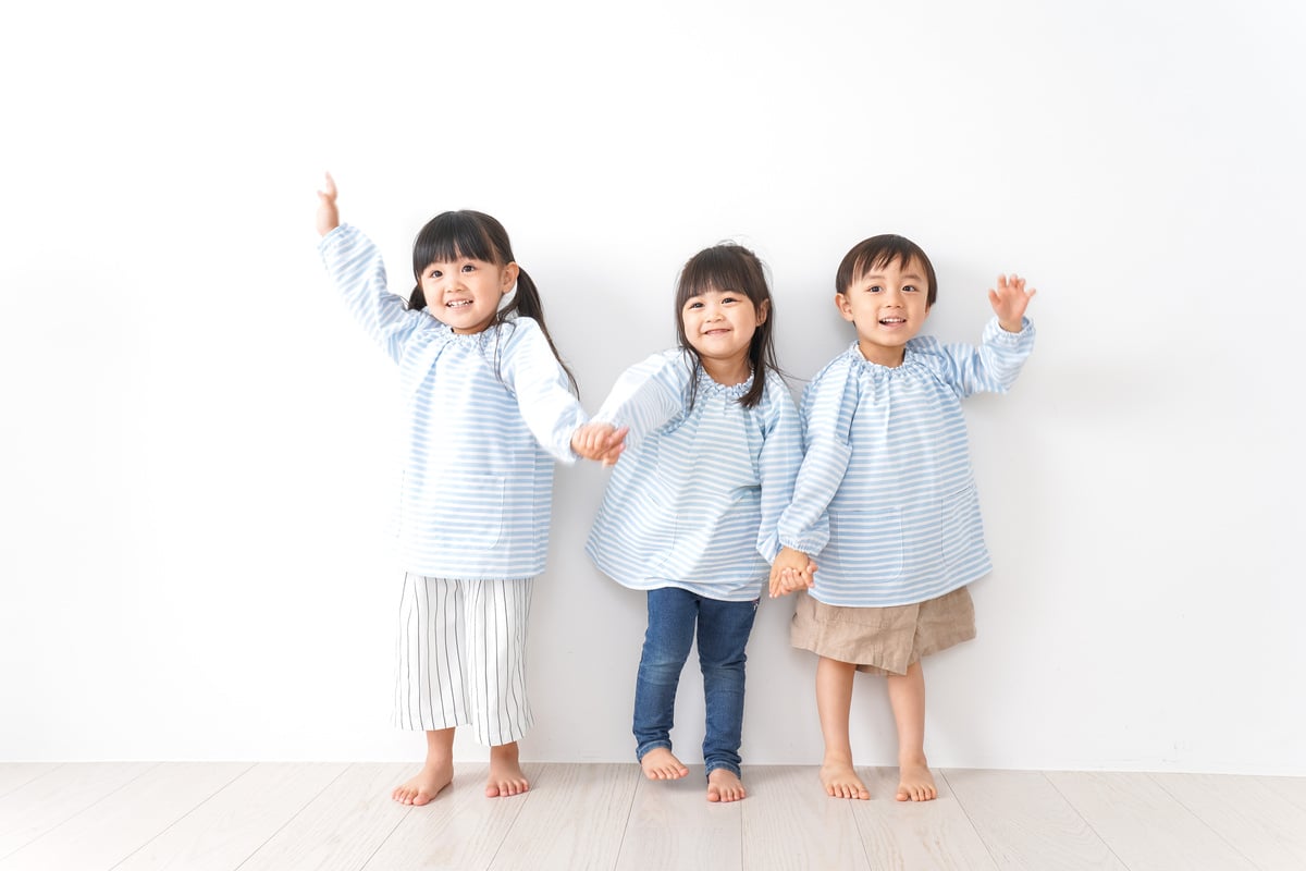 Children playing with friends