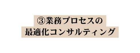 業務プロセスの 最適化コンサルティング